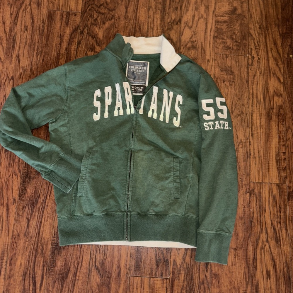 Colosseum Michigan State Spartans NCAA Full Zip Sweatshirt Jacket  Medium